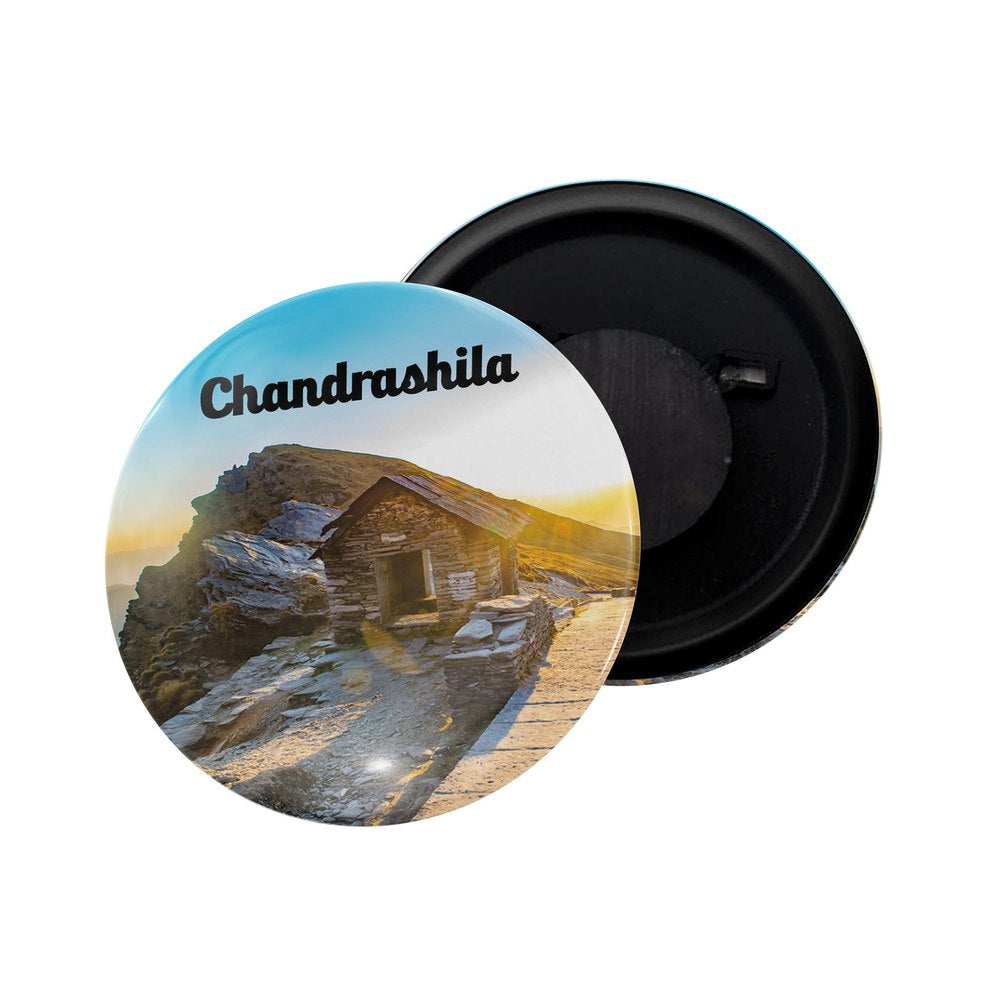 dhcrafts Fridge Magnet Multicolor Chandrashila Uttarakhand Glossy Finish Design Pack of 1 (58mm)